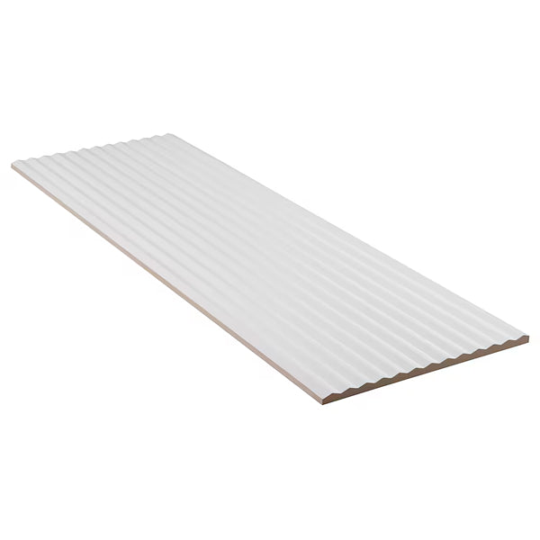 Ivy Hill Tile Linear White Ceramic Wall Tile 11.41 inch Width 35.37 inch Length 11.51 sq ft/case Matte 3D Linear Finish