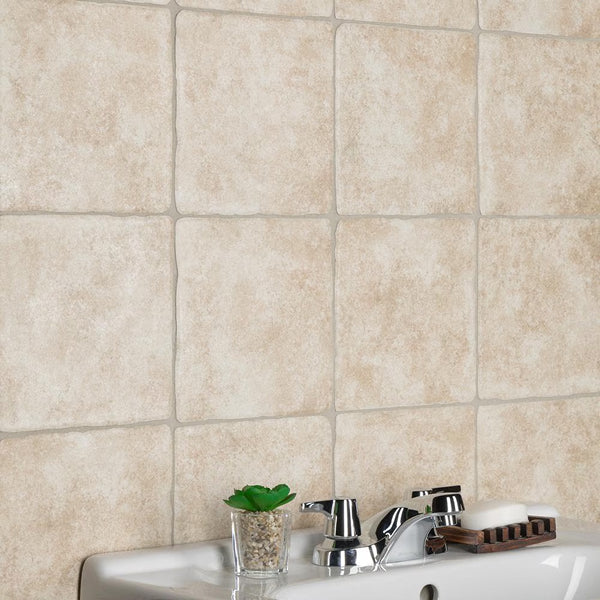 Merola Tile Costa Arena Ceramic Floor and Wall Tile 7.75 inch Width 7.75 inch Length 11.11 sq ft/case Matte Textured Finish
