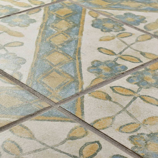 Merola Tile Klinker Retro Blanco Aubrieta 12.75 inch x 12.75 inch Ceramic Floor and Wall Tile 6.96 sq. ft./case – Satin Textured Finish