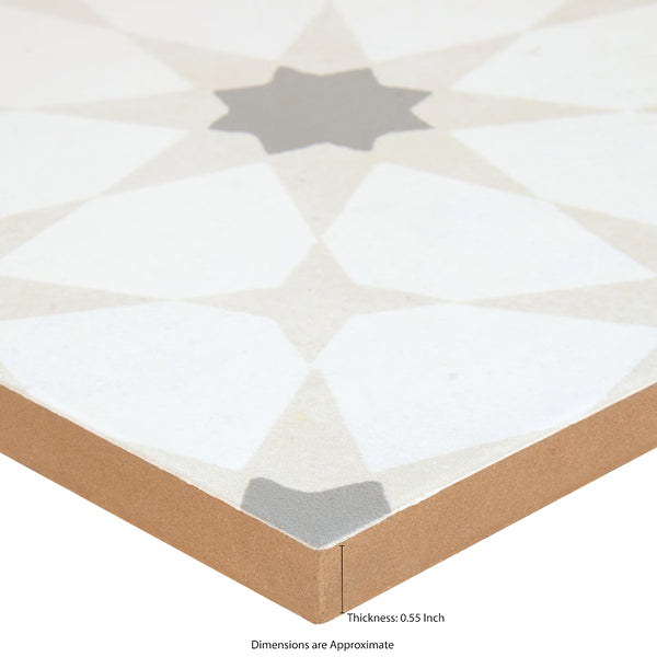 MSI Stone ULC Zoudia Porcelain Tile 0.35 inch Thickness 8 inch Width 5.16 sq. ft. Coverage Matte Patterned Floor and Wall Tile