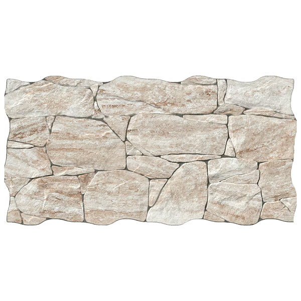 Merola Tile Caldera Roques Sand Porcelain Tile 0.38 inch Thickness 12.63 inch Width 11.2 sq. ft. Coverage Matte Textured Stone Look Floor and Wall Tile