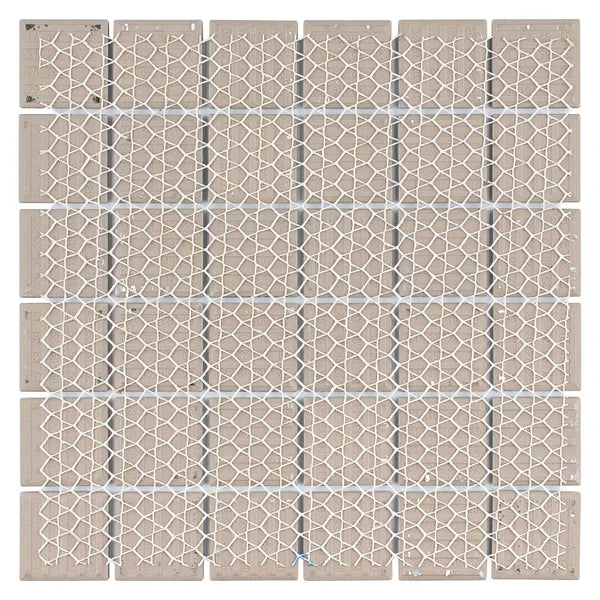 Merola Tile Celadon Aqua 11.63 inch x 11.63 inch Glossy Porcelain Mosaic Tile Sample