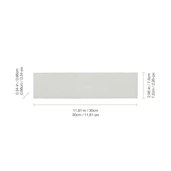 Anatolia Aura Ivory Glossy Pressed Ceramic Wall Tile 3 inch x 12 inch – 10.66 sq.ft./case Glossy Handmade Look
