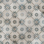 Load image into Gallery viewer, Merola Tile Kings Blume Encaustic Blue 17.63 inch x 17.63 inch Ceramic Floor and Wall Tile (10.95 sq. ft./case)