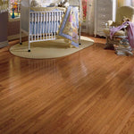 Load image into Gallery viewer, Copper light oak solid hardwood flooring with smooth finish and 5-inch wide planks
