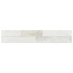 Load image into Gallery viewer, Merola Tile Ordino White Porcelain Tile 0.34 inch Thick 3.25 inch x 17.5 inch 9.6 sq. ft./Case Textured Stone Look Wall Tile