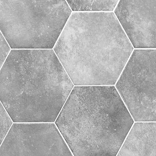 Ivy Hill Tile Hayes Gris Porcelain Tile – 0.31 inch Thick, 8 inch x 9.44 inch, 9.84 sq.ft/Case – Matte Hexagon Italian Style Finish