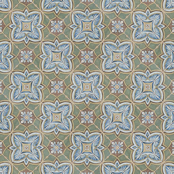 Merola Tile Kings Damero 17.63 inch x 17.63 inch Ceramic Floor and Wall Tile 0.37 inch Thick 10.95 sq ft/case Matte Encaustic Look