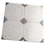Load image into Gallery viewer, Merola Tile Manises Decor Blanco 13-1/8 inch x 13-1/8 inch Porcelain Floor and Wall Tile – 10.98 sq. ft. per Case, Glazed Marble Look Patterned Tile