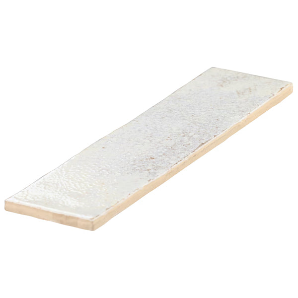 Ivy Hill Tile Mandalay White 2.95 inch x 11.81 inch Polished Ceramic Wall Tile 0.34 inch Thick 5.38 sq ft/case Textured Polished Finish