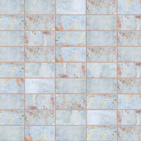 Carrelage mural en céramique Merola Tile Biarritz bleu 3 po x 6 po 0,32 po d'épaisseur 5,72 pi ca/caisse