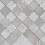 Load image into Gallery viewer, Merola Tile Kings Clay Checker Silver Ceramic Floor and Wall Tile 0.37 inch Thick 17.63 inch Wide 10.95 sq. ft. per Case – Low Sheen Vintage Finish
