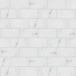Load image into Gallery viewer, Merola Tile Classico Carrara Glossy Ceramic Subway Wall Tile 0.34 inch Thick 3 inch Wide 6.03 sq. ft. per Case – Marble Look High Sheen Finish