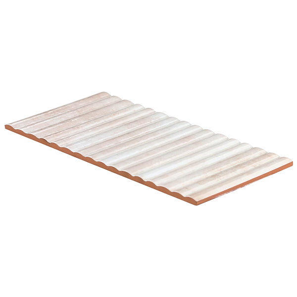 Carrelage mural cannelé poli blanc Ivy Hill Mawr 5,9 po x 11,81 po 0,31 po d'épaisseur 9,68 pi ca/caisse
