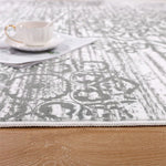 Load image into Gallery viewer, Polyester Machine Washable Oriental Light Grey Area Rug
