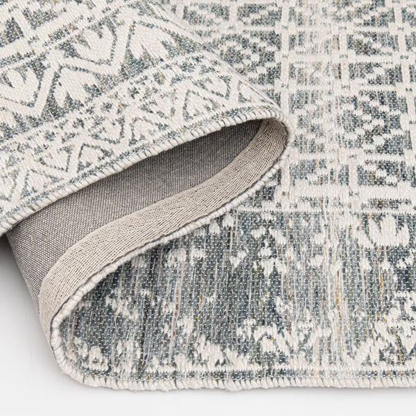 GlucksteinElements Isobel Ivory/Olive 9 ft. x 12 ft. Indoor Area Rug – Modern Moroccan Style Rug