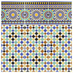 Load image into Gallery viewer, Merola Tile Sevillano Andalusia Cenefa Ceramic Wall Border Tile 7.88 inch Width 7.88 inch Length 11.46 sq ft/case Glossy Patterned Finish