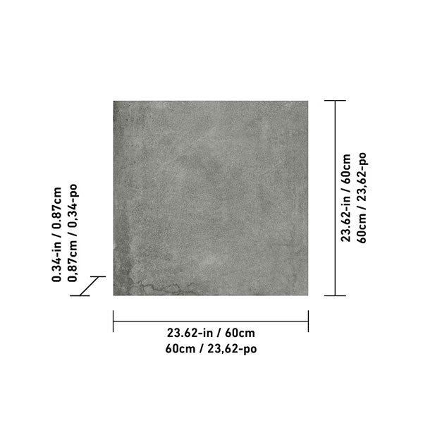 Anatolia 24-inch x 24-inch Virtus Carbona Matte Rectified Porcelain Tile