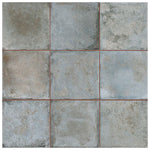 Load image into Gallery viewer, Merola Tile SAMPLE Kings Etna Encaustic Blue 13-1/8 inch x 13-1/8 inch Ceramic Floor and Wall Tile