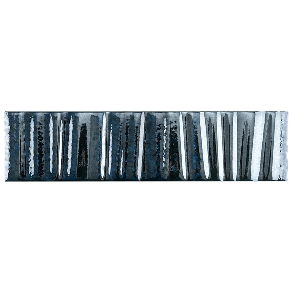 Merola Tile Joliet Prisma Sapphire 3 inch x 12 inch Ceramic Wall Tile 10.92 sq ft/case – Glossy 3D Fluted Finish