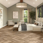 Charger l'image dans la visionneuse de galerie, Daltile Asher Bend 5" x 24" Herringbone Rigid Click Luxury Vinyl Flooring – 24 Pc per Carton (18.60 Sq Ft) – Waterproof &amp; Scratch Resistant