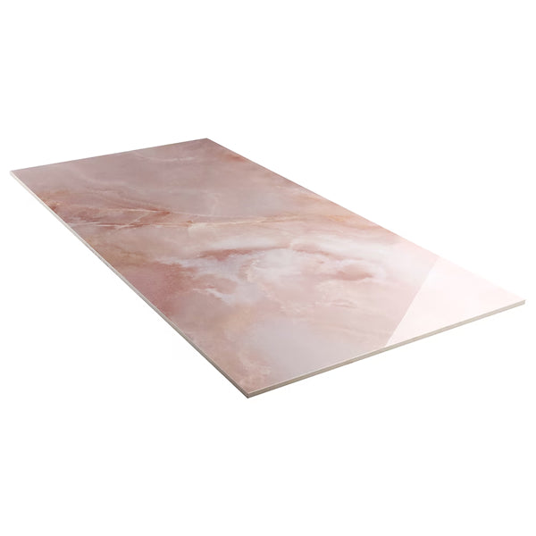 Ivy Hill Tile Jume Onyx Coral Porcelain Tile – 0.39 inch Thick, 24 inch x 48 inch, 15.49 sq.ft/Case – Polished Onyx Look Finish