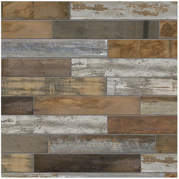 Marazzi Montagna Wood Vintage Chic Porcelain Tile – 0.31 inch Thick, 6 inch x 24 inch, 14.53 sq.ft/Case – Glazed Matte Wood Look Finish