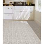 Load image into Gallery viewer, Medallion Pattern Gray/White/Beige 12 in. W x 12 in. L 2.54mm Luxury Vinyl Tile Flooring (10 sq.ft./case)