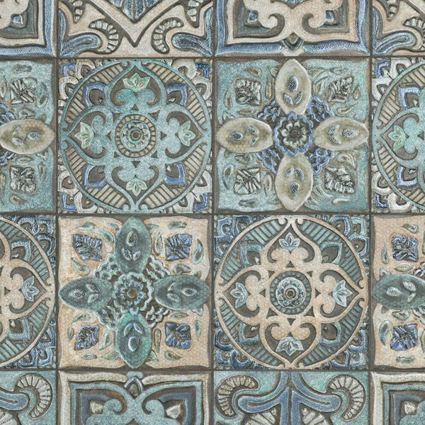Merola Tile Mandala Decor Mix 7-7/8 inch x 7-7/8 inch Ceramic Wall Tile 11.29 sq. ft./case – Textured Pattern Finish