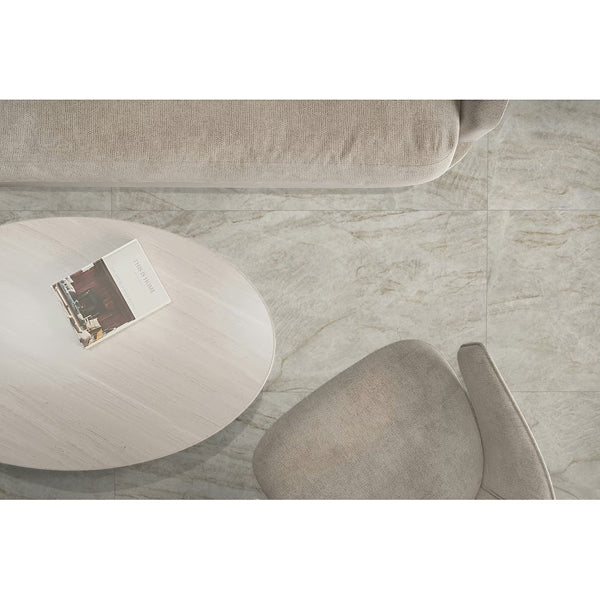 Anatolia Taj Mahal Porcelain Tile 0.34 inch Thickness 24 inch Width 15.5 sq. ft. Coverage Polished Rectified Marble Look