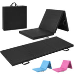 Charger l'image dans la visionneuse de galerie, CAP Barbell All Purpose Folding Aerobic Fitness Gym &amp; Gymnastics Mat 6 ft. x 2 ft. x 2 inch Thick Black Exercise Mat