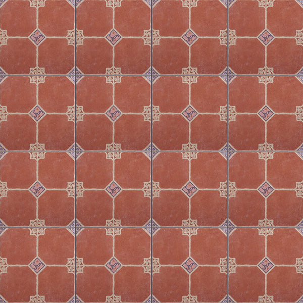 Merola Tile Sevilla 17-3/4 inch x 17-3/4 inch Ceramic Floor & Wall Tile – 17.76 sq. ft. per Case, Rough Textured Matte Finish