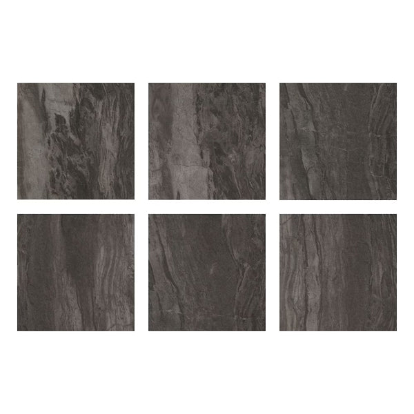 FloorPops Raven Peel & Stick Floor Tiles Set of 20