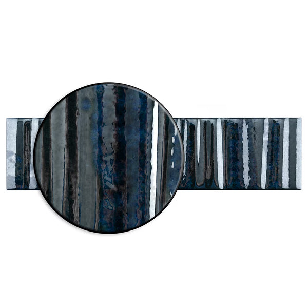 Merola Tile Joliet Prisma Sapphire 3 inch x 12 inch Ceramic Wall Tile 10.92 sq ft/case – Glossy 3D Fluted Finish
