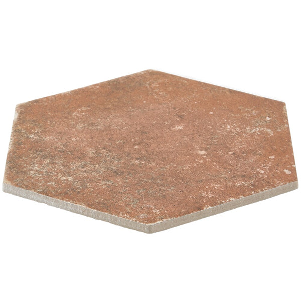 Ivy Hill Tile Hayes Marron 8 inch x 9.44 inch Matte Porcelain Floor and Wall Tile – 9.84 Sq. Ft. per Case, Hexagon Tile, Matte Finish