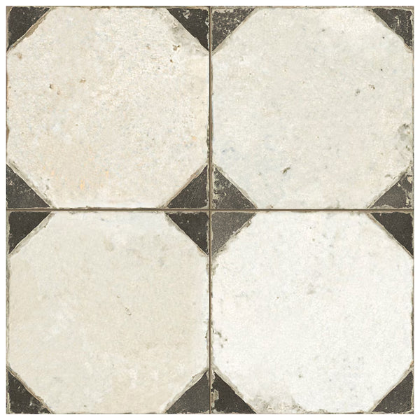 Carrelage en céramique pour sol et mur Merola Tile Kings Yard Nero 44,78 cm x 44,78 cm – 1,02 m²/caisse Motif mat