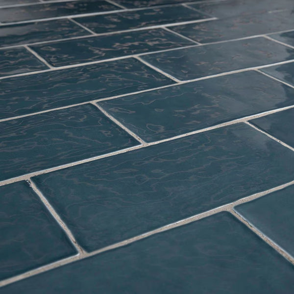 Merola Tile Castillo Denim 3 inch x 6 inch Ceramic Wall Tile – 5.72 sq.ft./case Glossy Handmade Look