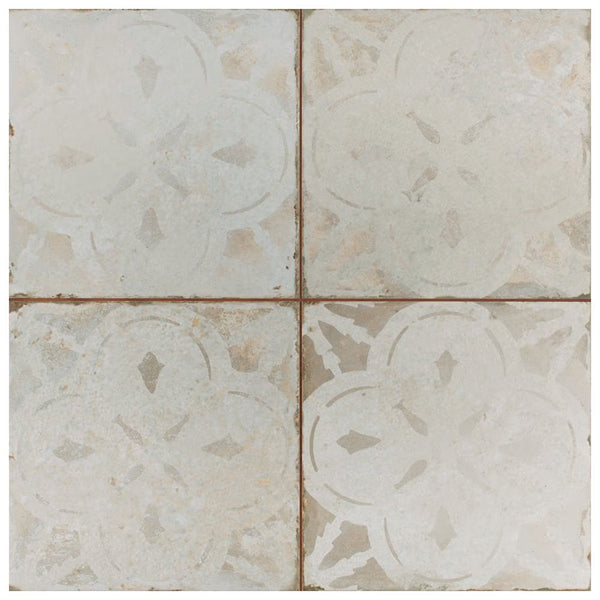 Merola Tile Kings Aurora Encaustic Ceramic Floor & Wall Tile 0.39 inch Thick 17.63 inch Wide 10.95 sq. ft. per Case – Glazed Low Sheen Textured Finish