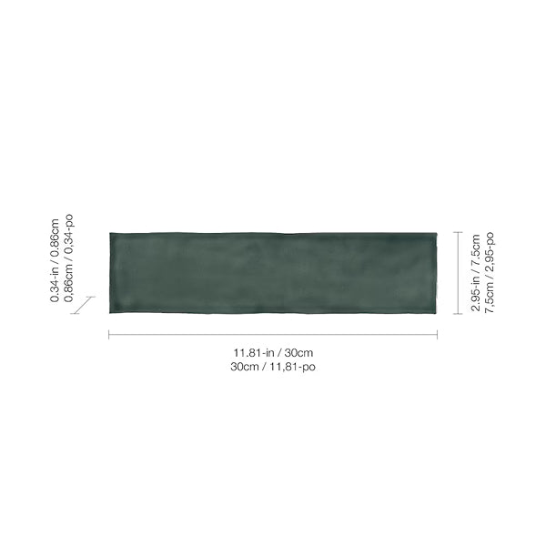 Anatolia Aura Moss Glossy Pressed Ceramic Wall Tile 0.34 inch Thick 2.95 inch W 10.66 sq ft/case