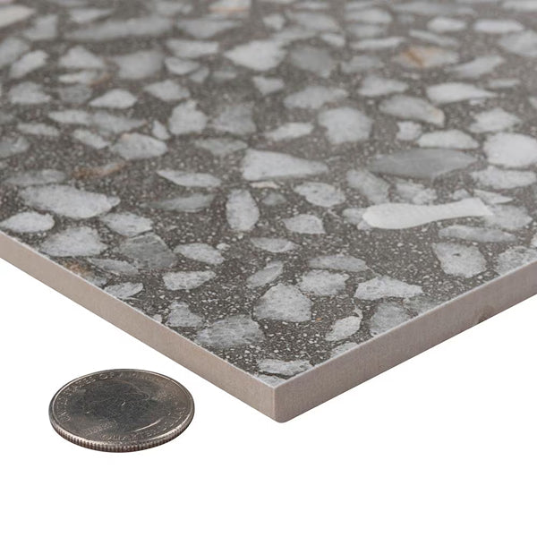 Anatolia Grafito Porcelain Tile 12 inch x 24 inch 15.5 sq. ft./case Matte Rectified Stone Look Finish