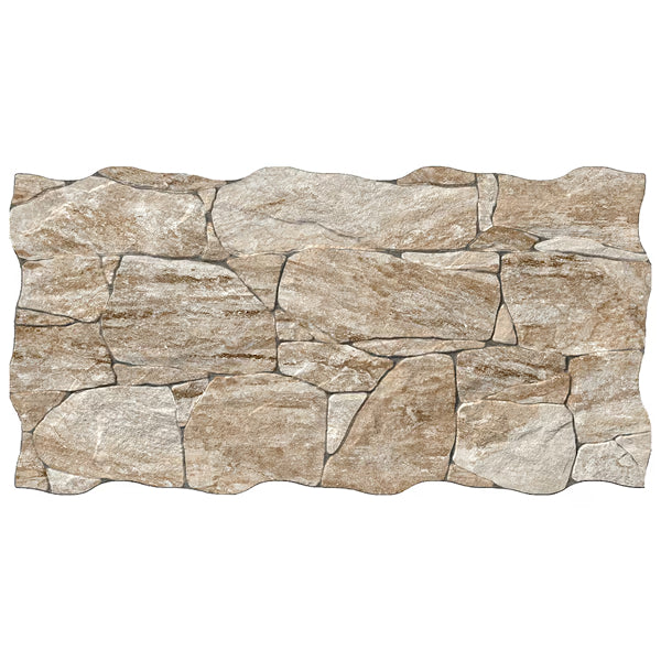 Merola Tile Caldera Roques Stone Porcelain Floor and Wall Tile 12.63 inch x 25.13 inch 11.2 sq. ft./Case Matte Stone Look Rectangular Tile