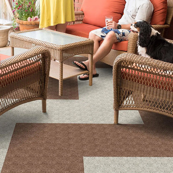 Foss Floors City Block N40 Taupe 24-inch x 24-inch Carpet Tiles (15 Tiles / Case)
