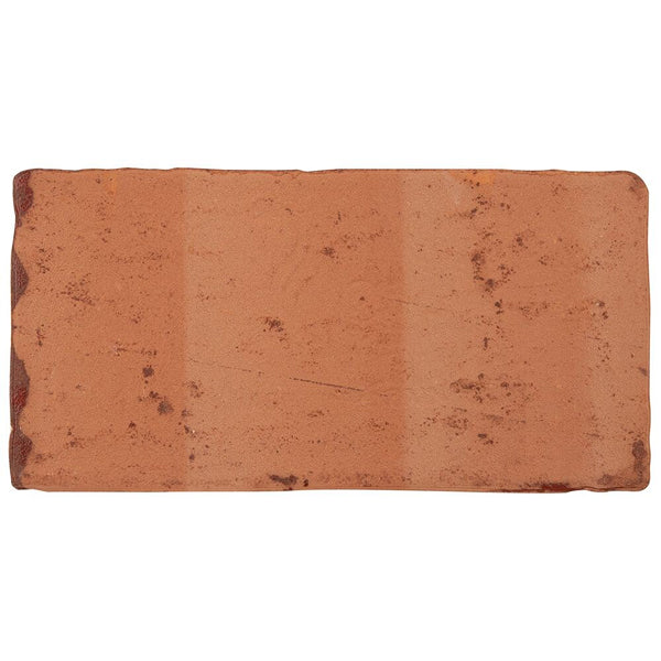 Merola Tile Antic Special Red Moon Ceramic Wall Tile 0.38 inch Thick 3 inch Wide 4 sq. ft. per Case – Glazed Handmade Subway Finish