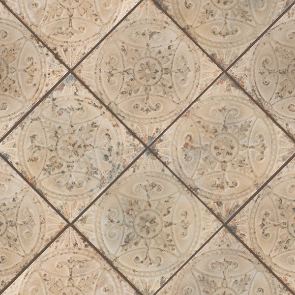 Merola Tile Saja Blanco Ceramic Floor and Wall Tile 0.39 inch Thick 13 inch Wide 12.0 sq. ft. per Case – Glazed Textured Vintage Finish