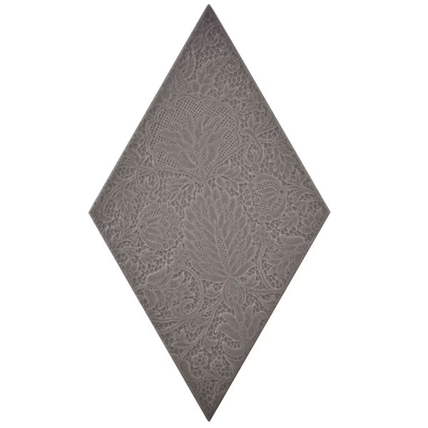 Merola Tile Rhombus Dark Grey 5-1/2-inch x 9-1/2-inch Semi-Gloss Porcelain Floor and Wall Tile (11.68 sq. ft. / case)