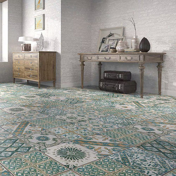 Merola Tile Klinker Retro Blanco Aubrieta 12.75 inch x 12.75 inch Ceramic Floor and Wall Tile 6.96 sq. ft./case – Satin Textured Finish