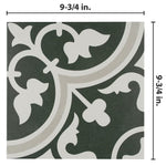 Load image into Gallery viewer, Merola Tile Arte Black Porcelain Floor &amp; Wall Tile 0.4 inch Thick x 9.75 inch Wide Black Square – 10.88 sq. ft./Case, Glazed Satin Finish