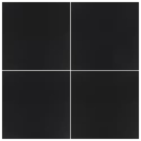 Merola Tile Klavier Matte Black Porcelain Tile 0.31 inch Thick 17.88 inch x 17.88 inch 11.33 sq ft/case Matte