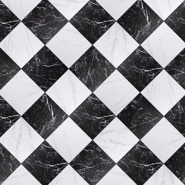 Échantillon de carrelage Merola Merzoni Checker Ruzzini pour sol et mur en porcelaine 23 cm x 23 cm – Échantillon Aspect marbre satiné