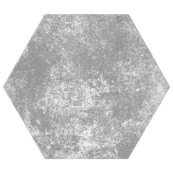 Ivy Hill Tile Hayes Gris Porcelain Tile – 0.31 inch Thick, 8 inch x 9.44 inch, 9.84 sq.ft/Case – Matte Hexagon Italian Style Finish